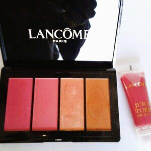 Lancome- sparkle face palette-glam and juicy tube.
